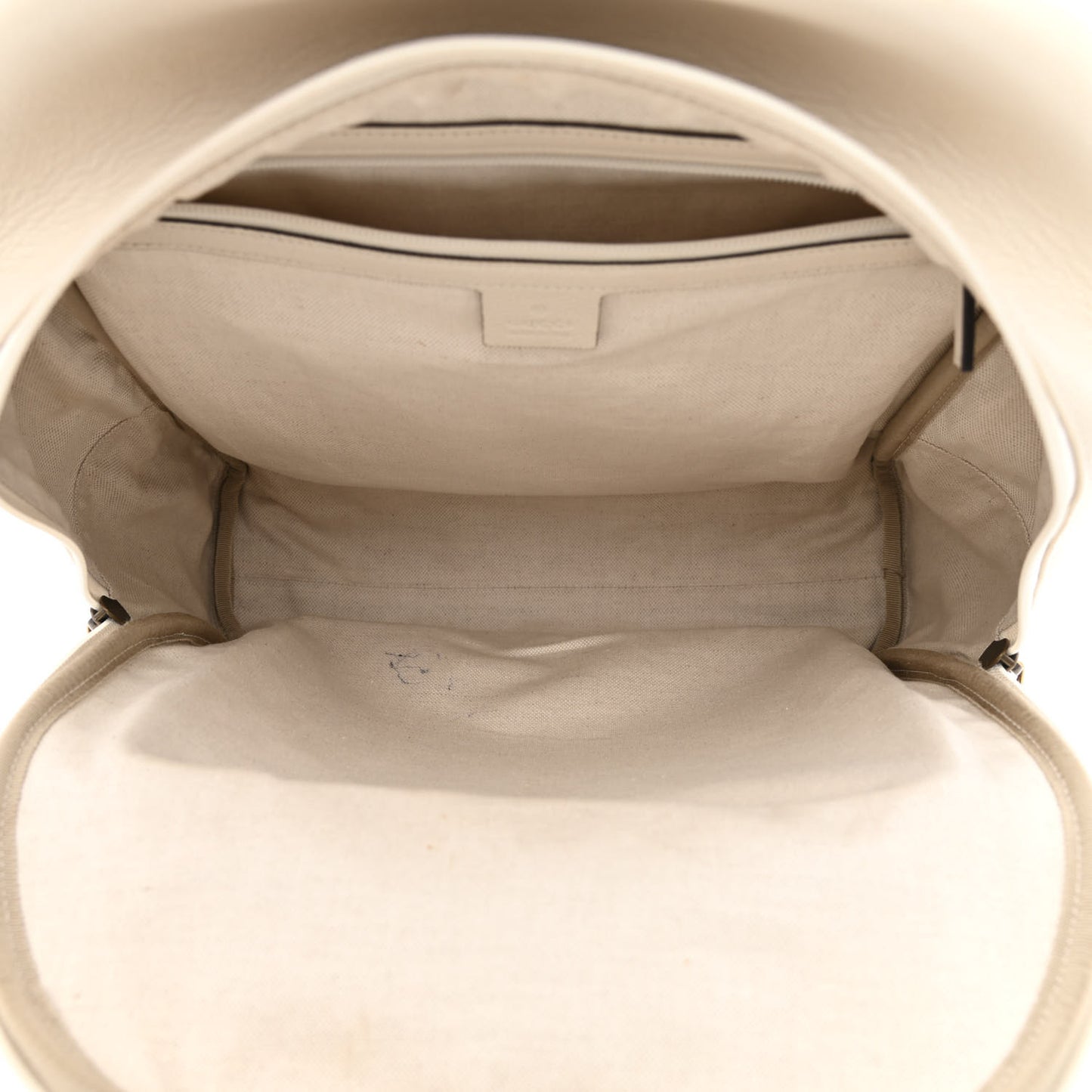 Calfskin Logo Day Backpack Mystic White