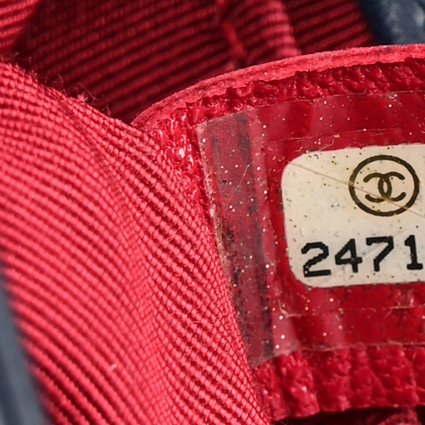 Lambskin Tweed Chevron Small Boy Flap Navy Blue