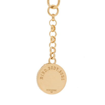 Foundrae 18K Yellow Gold Diamond Mind Body Soul Wholeness Small Mixed Belcher Extension Chain Necklace 3 of 4