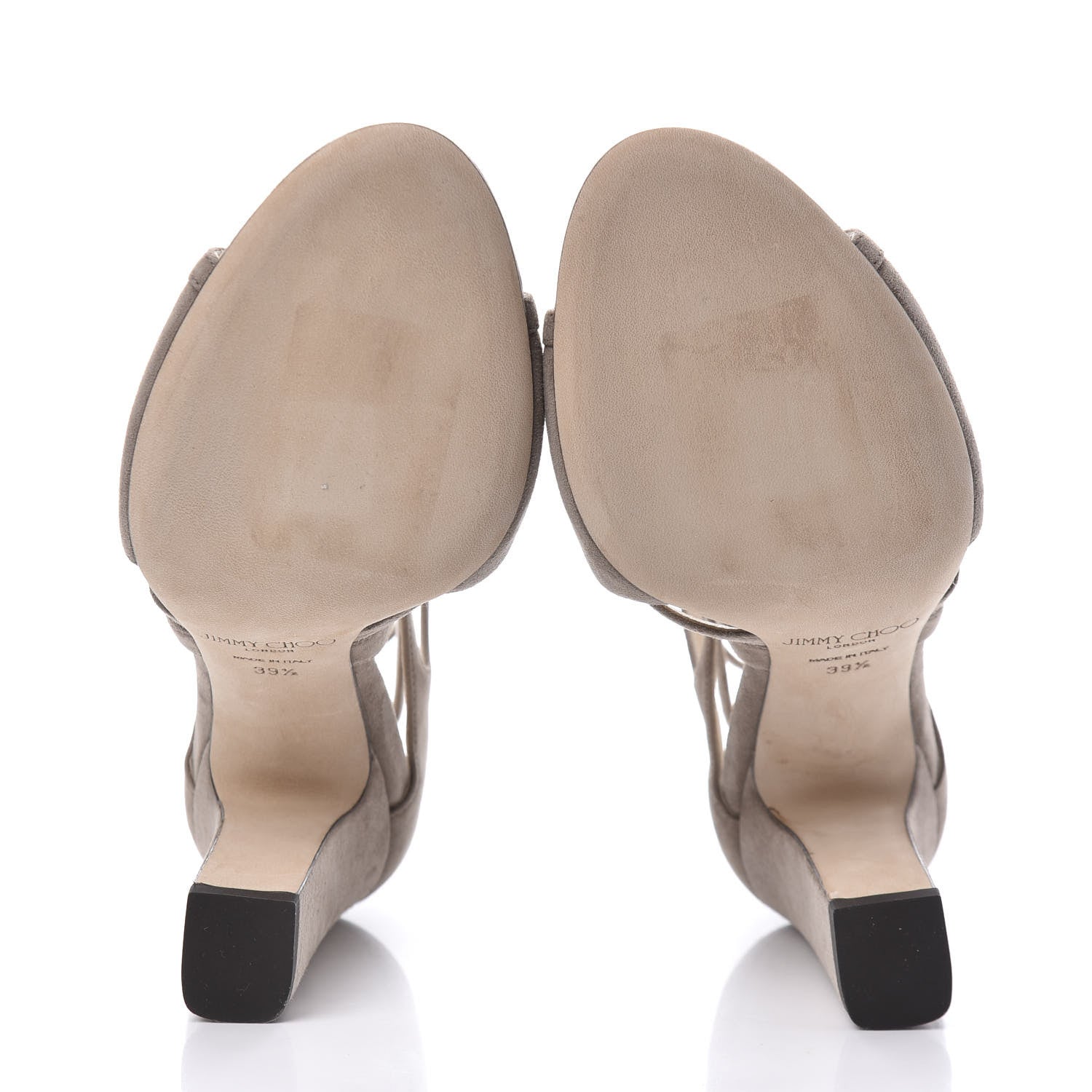 Jimmy Choo Suede Dillan Sandals 39.5 Light Mocha 5 of 7