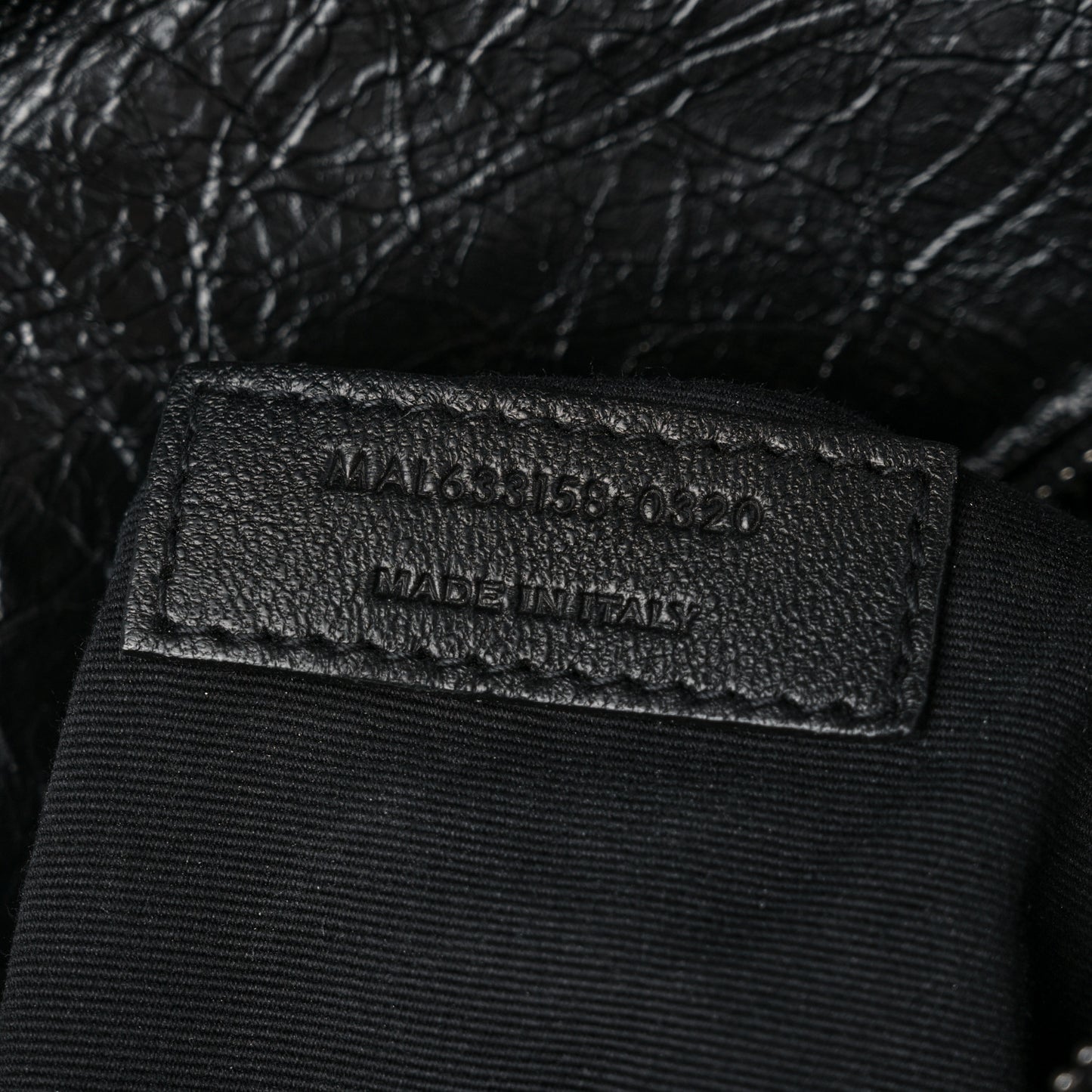 Crinkled Calfskin Matelasse Monogram Medium Niki Chain Satchel Black