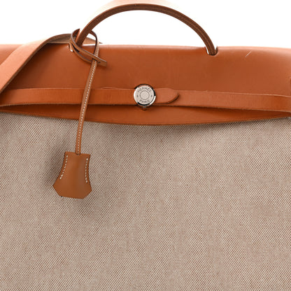 Hermes Toile Vache Calfskin Herbag 39 MM Natural 17 of 27