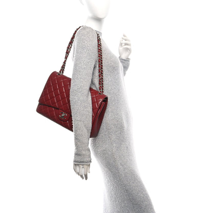 Chanel Caviar Quilted Maxi Double Flap Dark Red 2 of 12