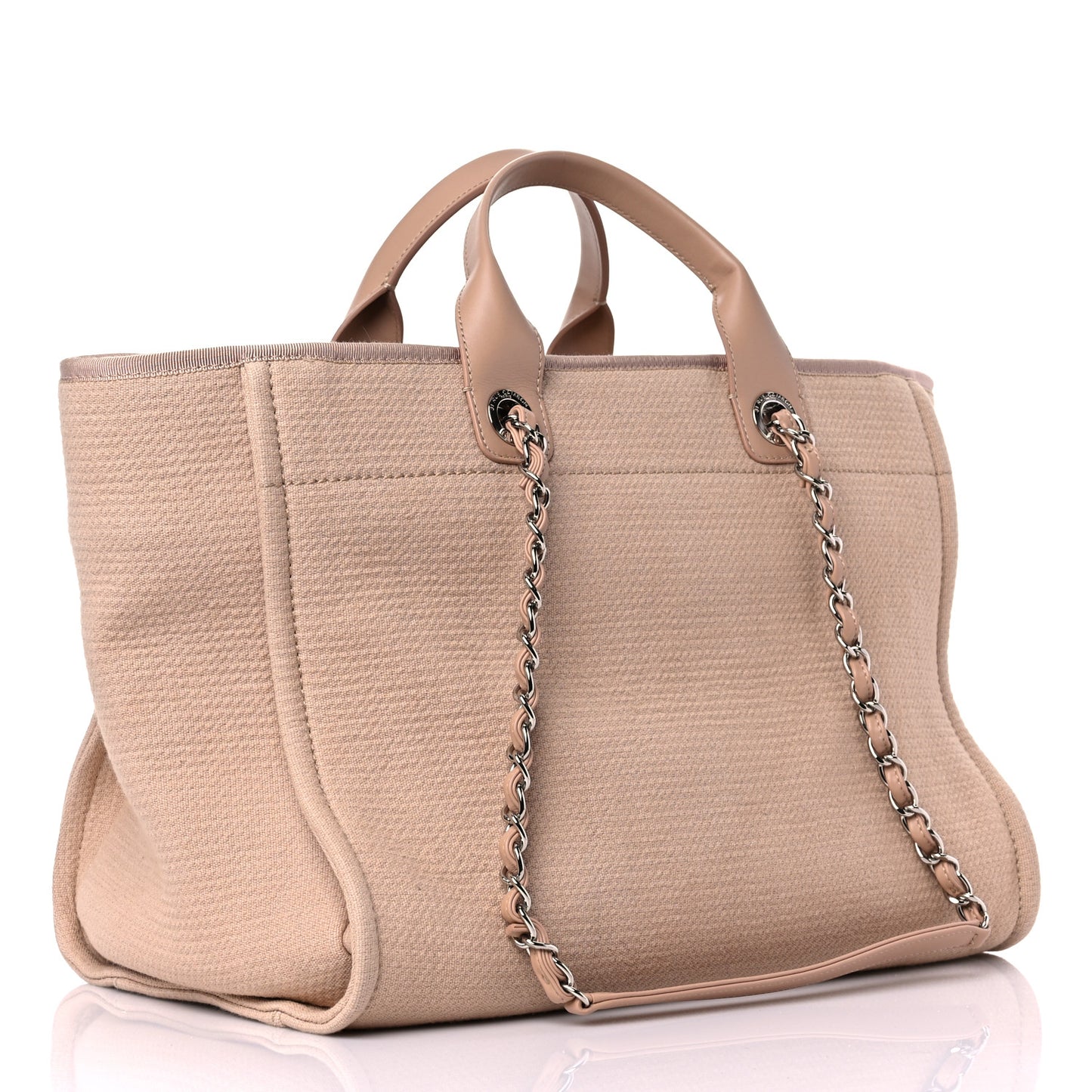 Canvas Large Deauville Tote Beige