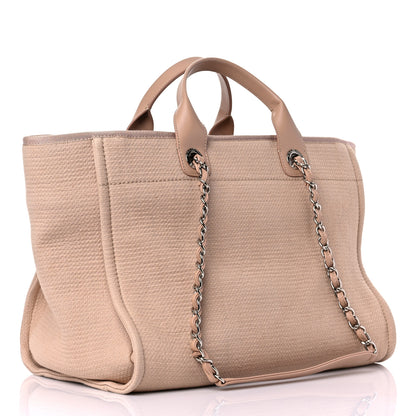 Chanel Canvas Large Deauville Tote Beige 4 of 10