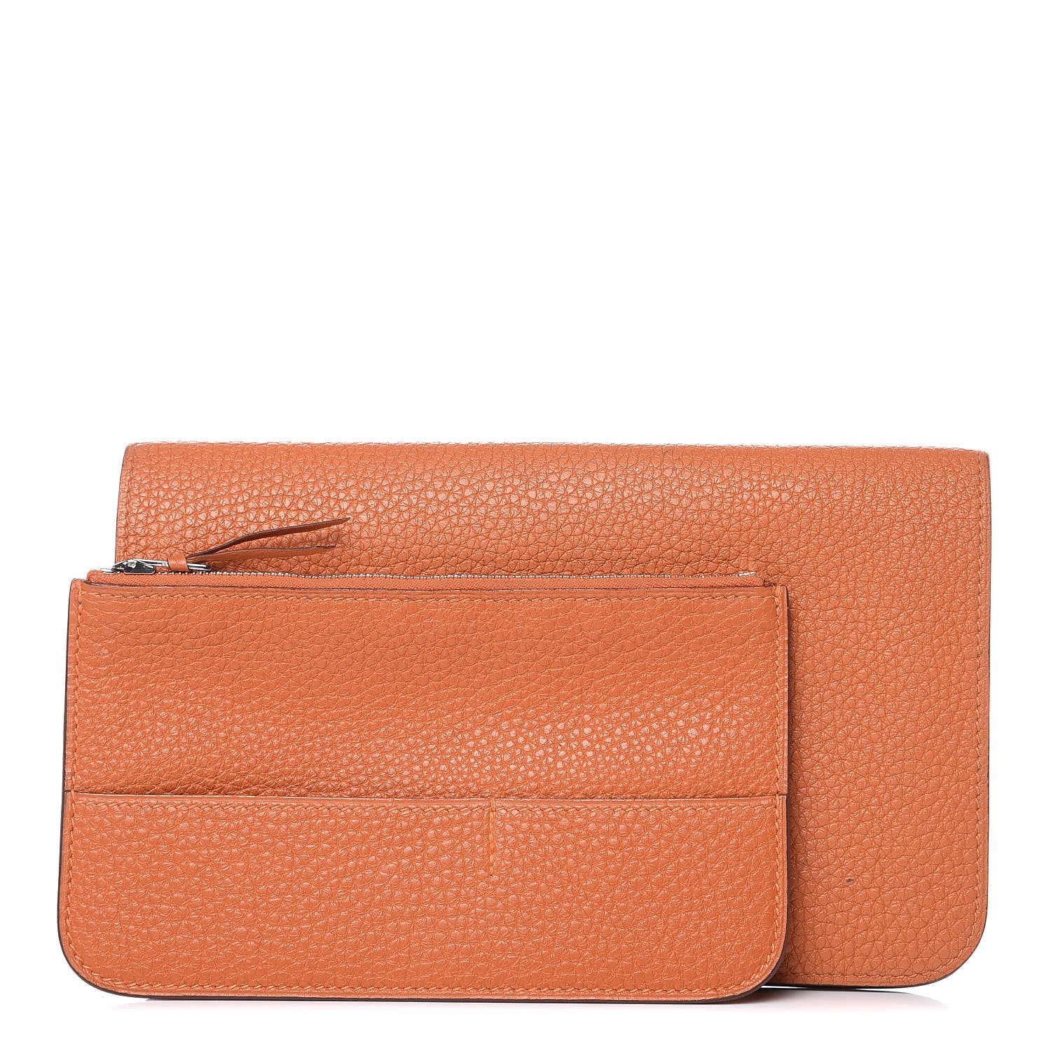 Hermes Togo Dogon Duo Wallet Orange 14 of 14