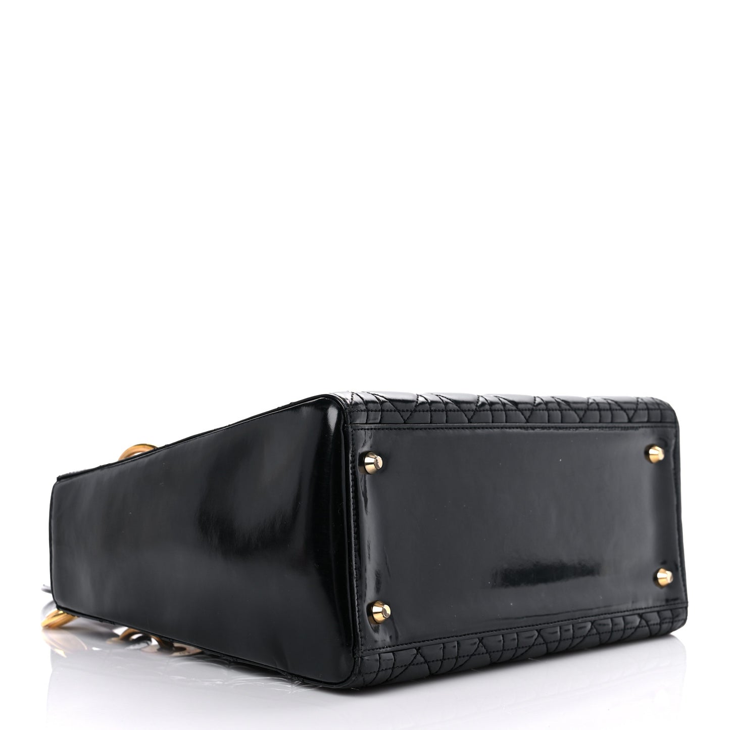 Patent Cannage Medium Lady Dior Black
