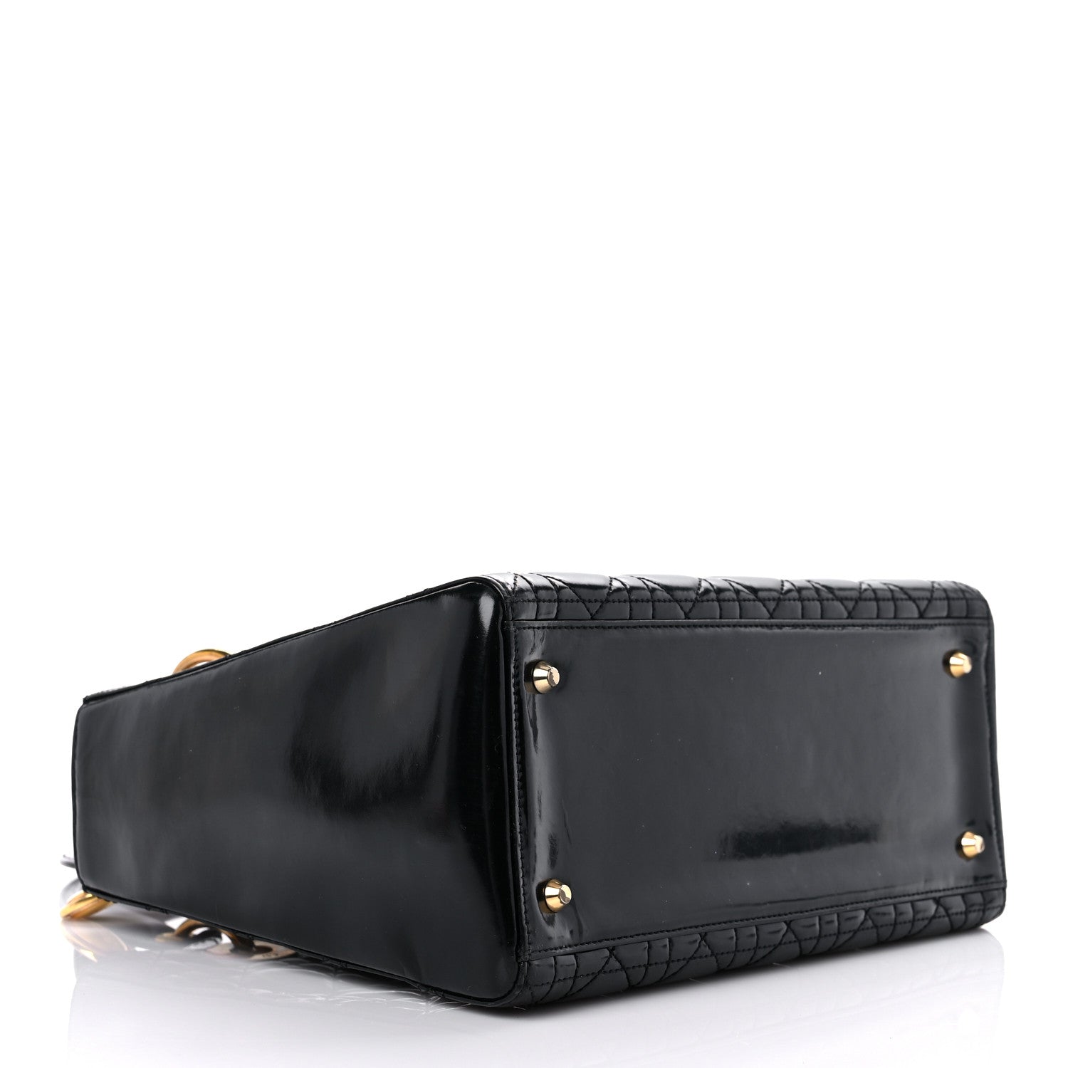 Christian Dior Patent Cannage Medium Lady Dior Black 4 of 16