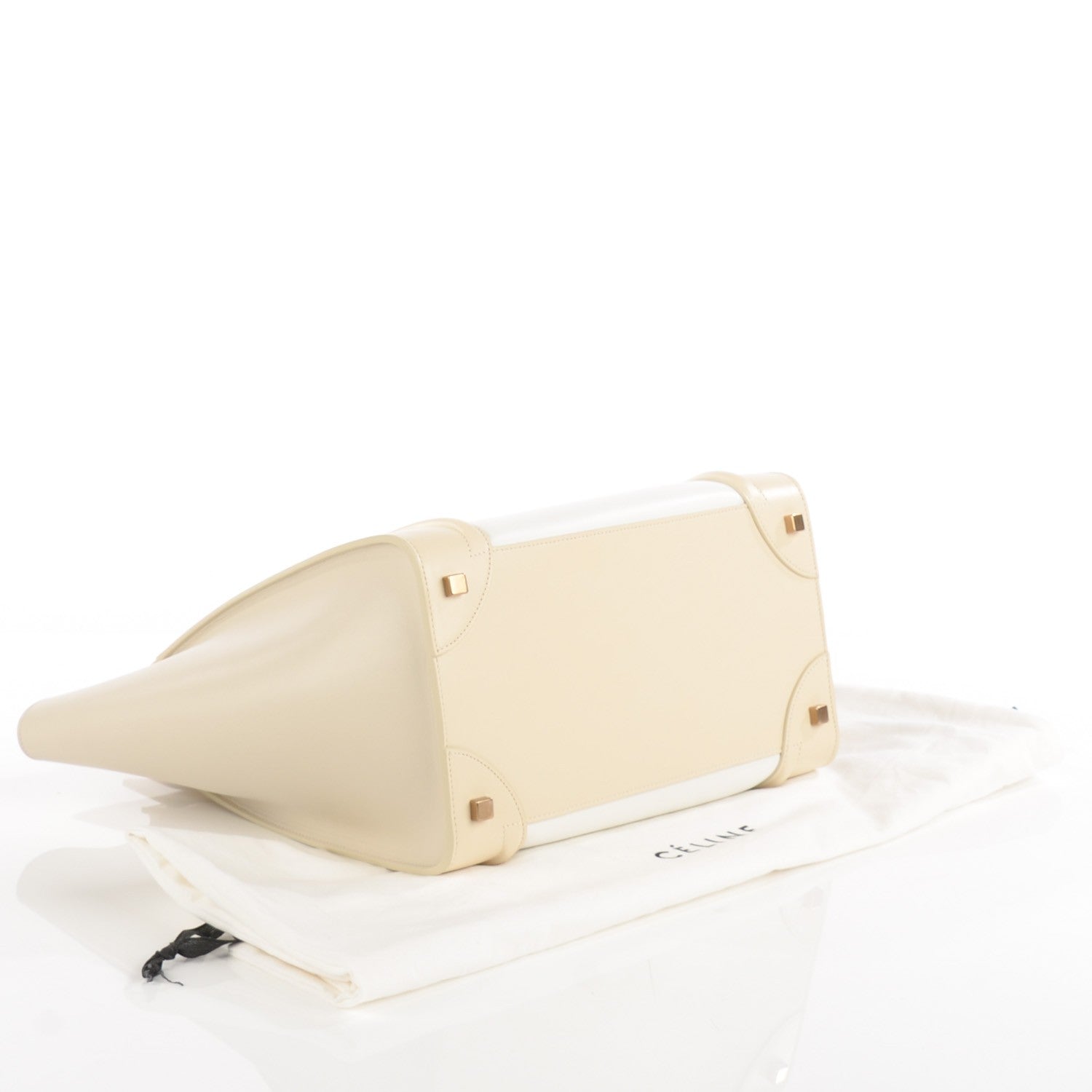Celine Smooth Calfskin Mini Tri-Color Luggage White 4 of 9