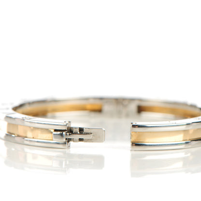 Bulgari 18K Yellow Gold Stainless Steel B.Zero1 Bangle Bracelet 5 of 7