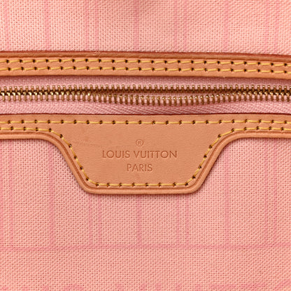 Louis Vuitton Damier Azur Neo Neverfull MM Rose Ballerine 7 of 12