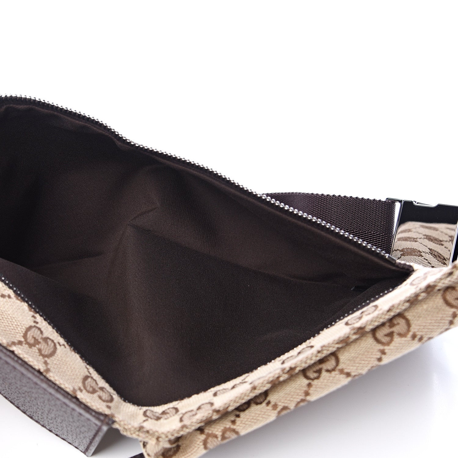 Gucci GG Monogram Double Pocket Belt Bag Dark Brown 4 of 11