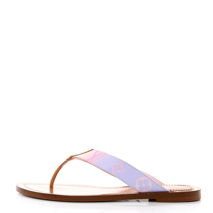 Louis Vuitton Monogram Sunny Flat Thong Sandals 37 Rose Clair Pink 1 of 8