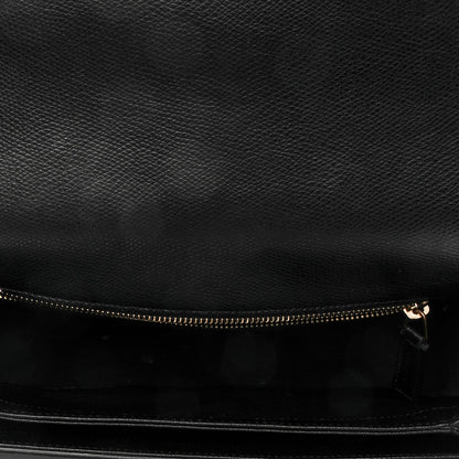 Saint Laurent Textured Calfskin Medium Classic Monogram Universite Bag Black 5 of 9