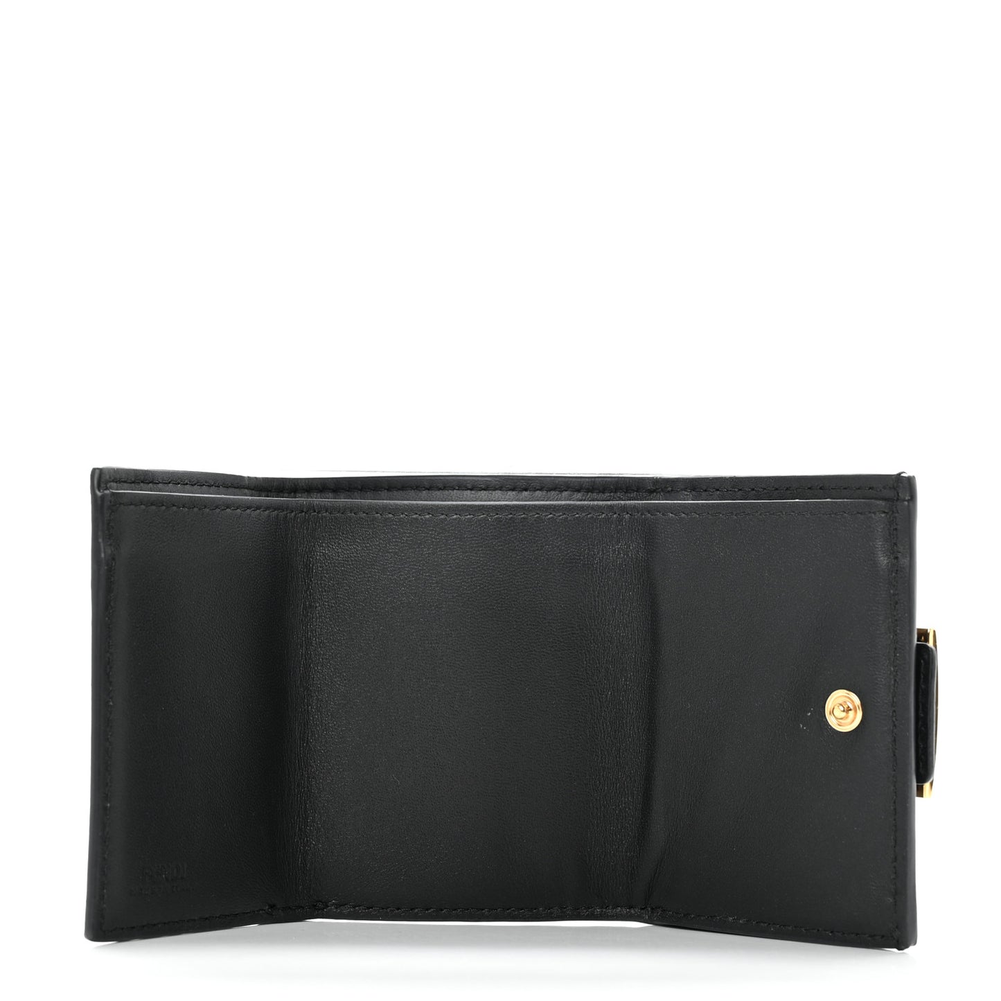 Nappa Matisse FF Diagonal Embossed Micro Tri-Fold Wallet Black
