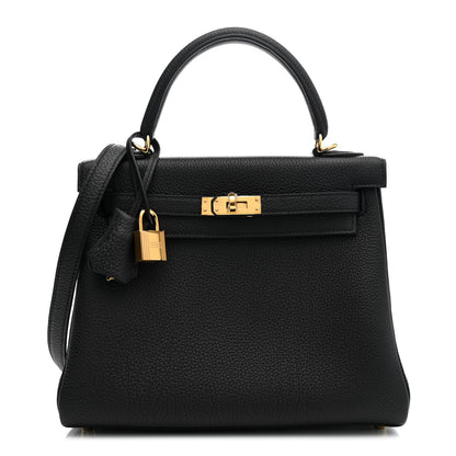 Hermes Togo Kelly Retourne 25 Black 1 of 8
