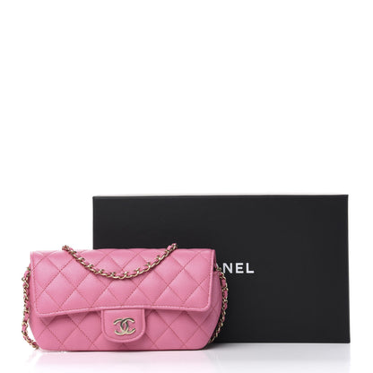 Chanel Caviar Quilted Glasses Case With Chain Pink 8 of 8