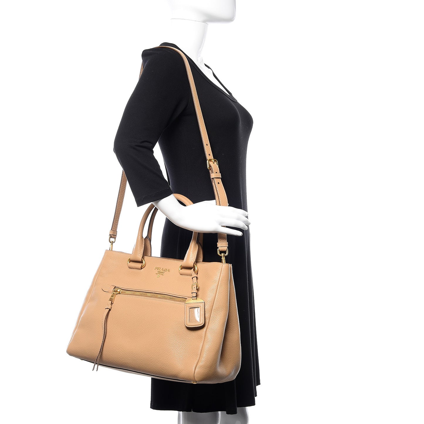 Vitello Phenix Shopping Bag Sabbia