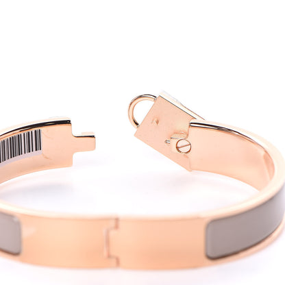 Hermes Enamel Narrow Clic Cadenas Bracelet PM Marron Glace 4 of 6