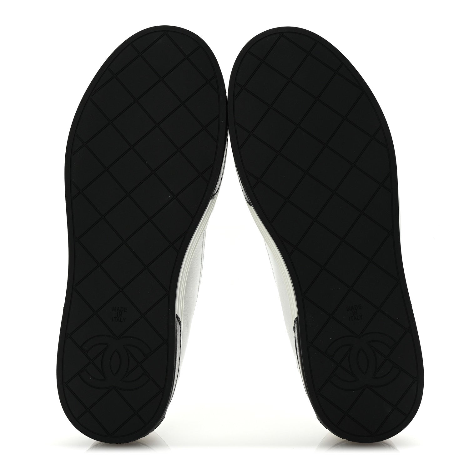 Chanel Lambskin Quilted Womens CC Stroll Sneakers 38 White 6 of 9