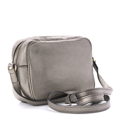 Gucci Metallic Pebbled Calfskin Small Soho Disco Bag Golden Beige 3 of 14