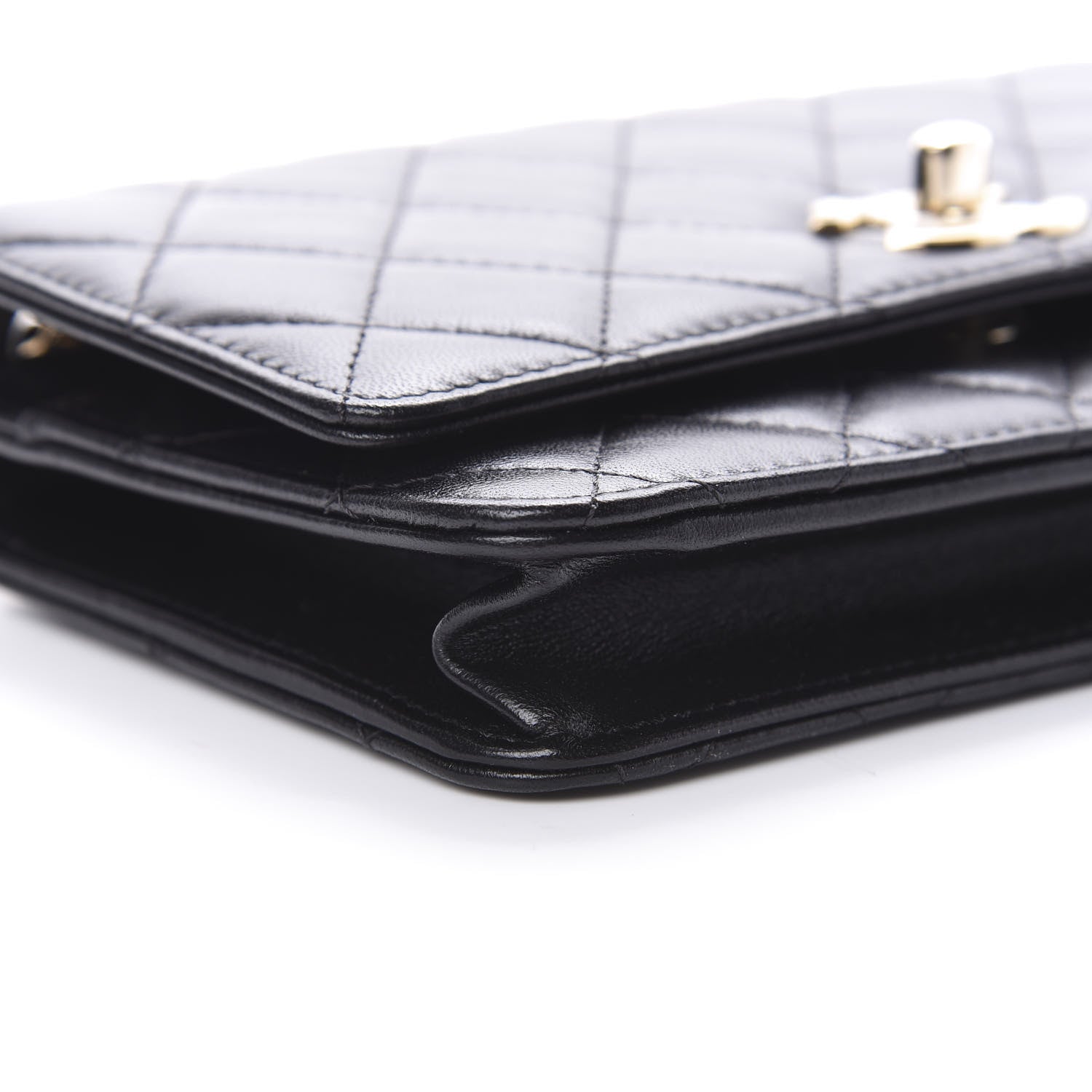 Chanel Lambskin Quilted Trendy CC Wallet On Chain WOC Black 10 of 13