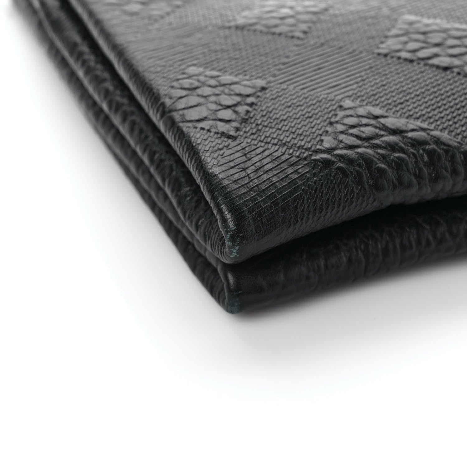 Burberry Signature Grain Calfskin Check Embossed Medium Balmoral Clutch Bag Black 9 of 10