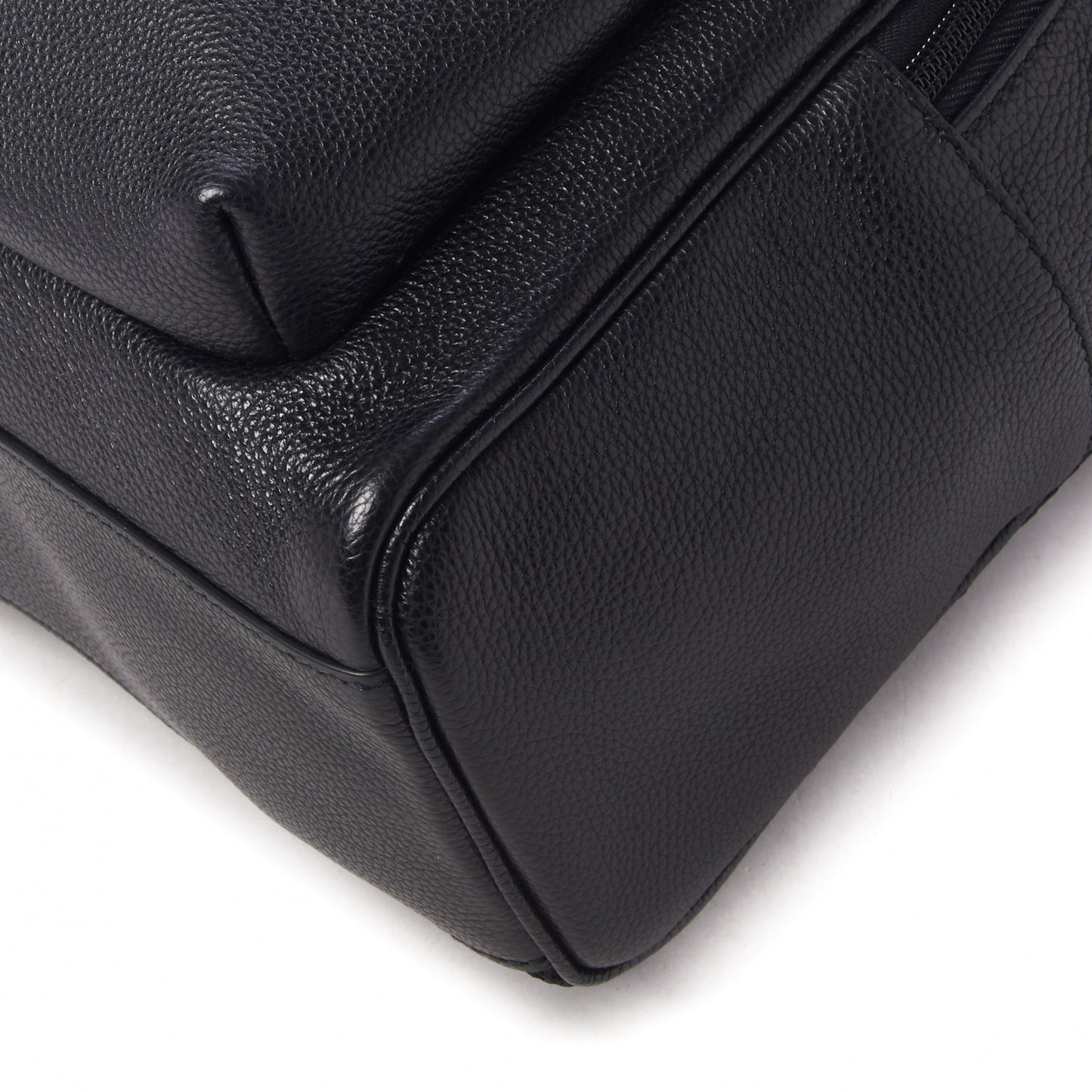 Calfskin Logo Day Backpack Black