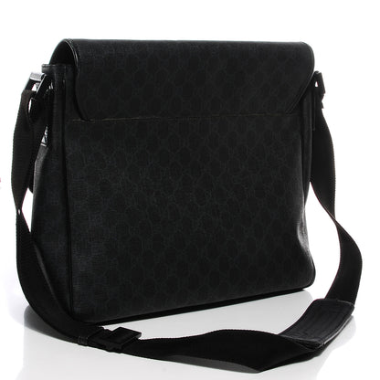 Gucci GG Plus Monogram Medium Flap Messenger Bag Black 3 of 7