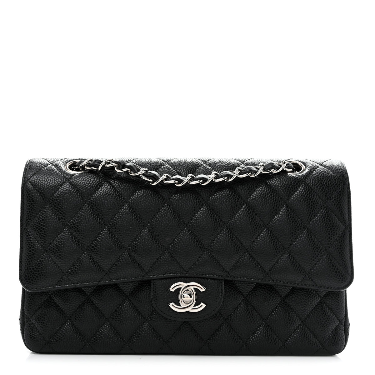 Chanel Caviar Quilted Medium Double Flap Black 1 of 10