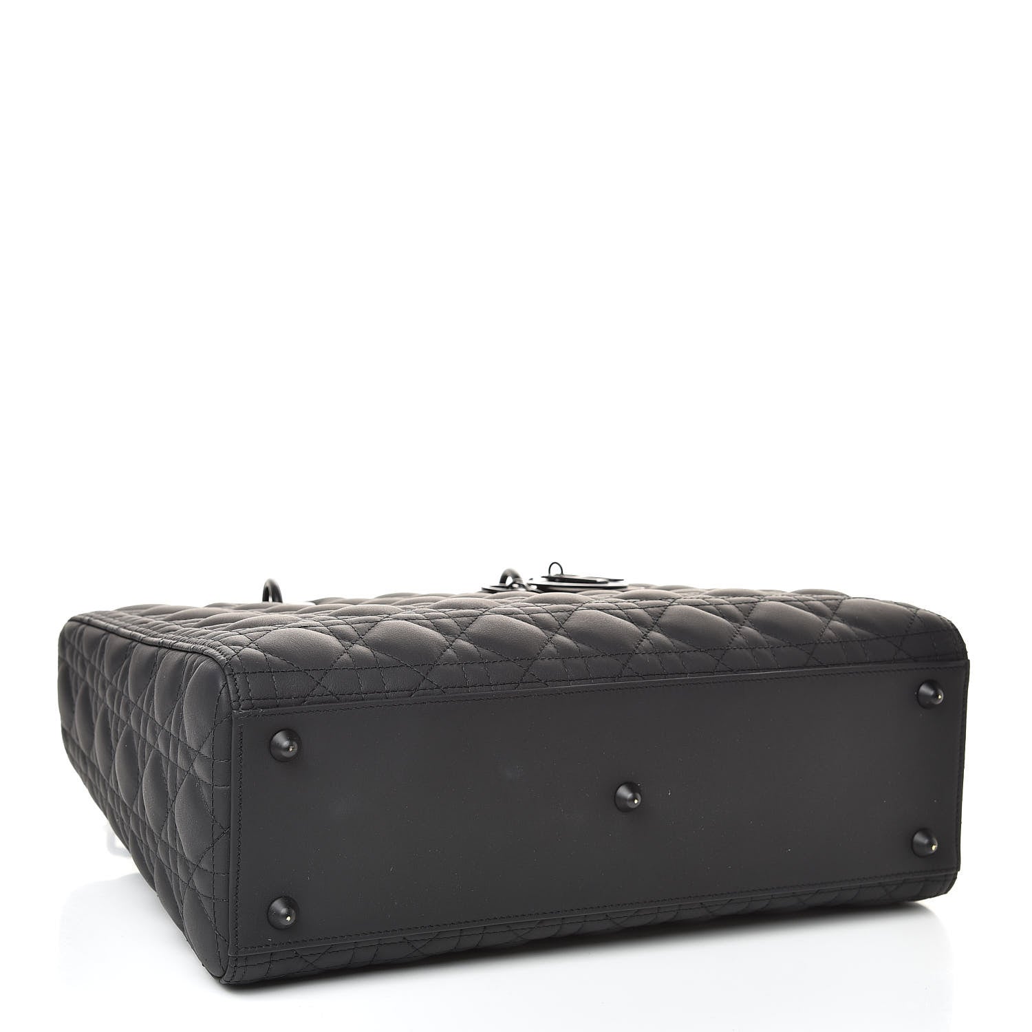 Christian Dior Ultra Matte Calfskin Cannage Large Lady Dior Black 4 of 11