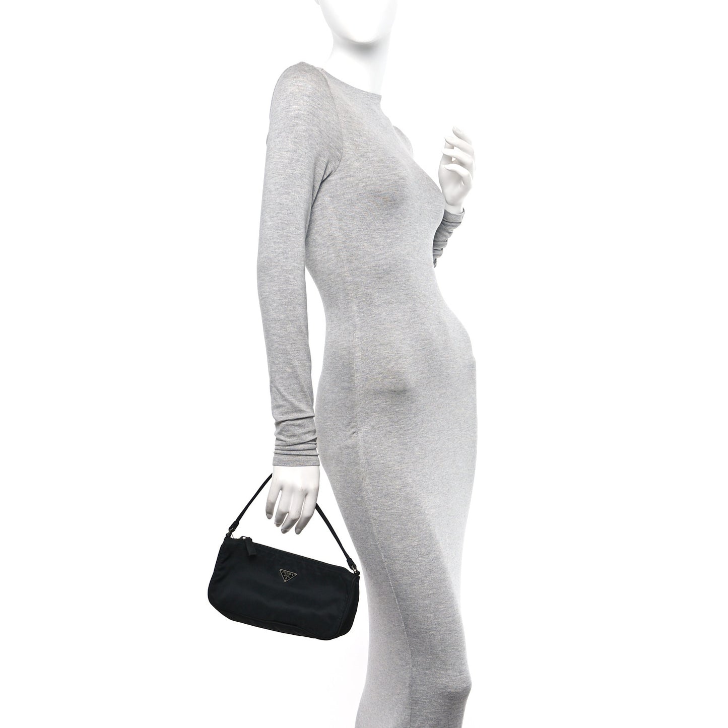 Tessuto Nylon Pochette Bag Black