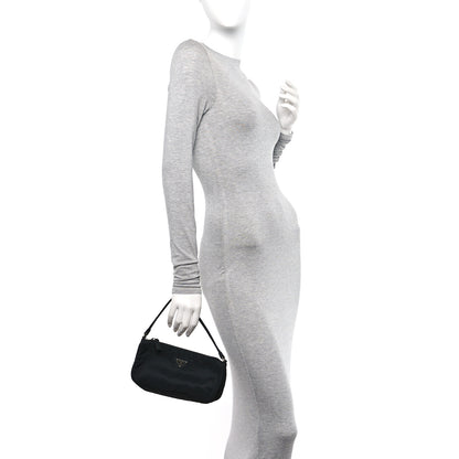 Prada Tessuto Nylon Pochette Bag Black 2 of 11