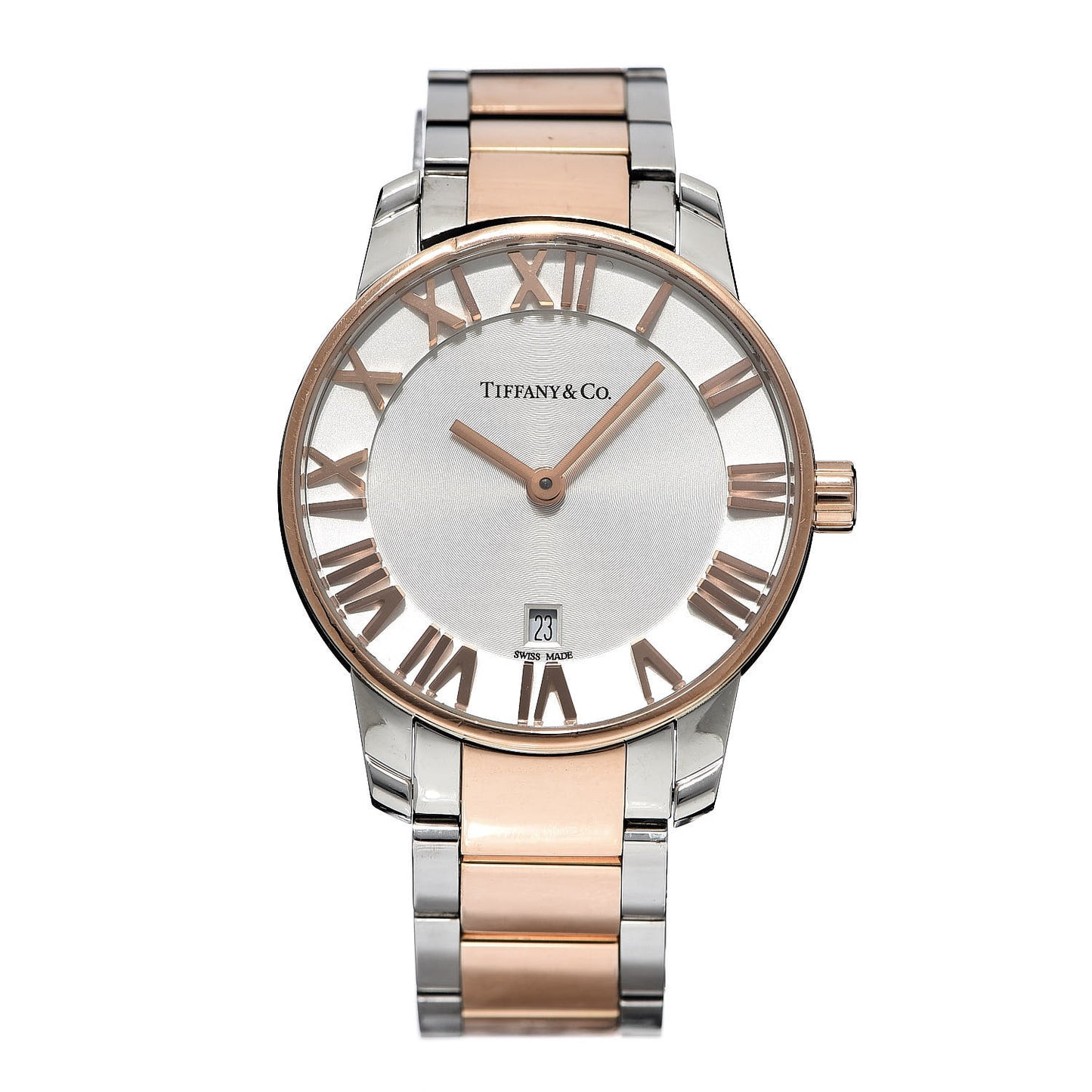 Stainless Steel 18K Rose Gold 29mm Atlas 2-Hand Quartz Watch