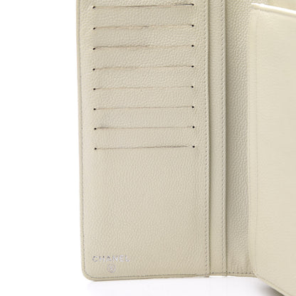 Chanel Caviar Stitched Yen Wallet White 5 of 10