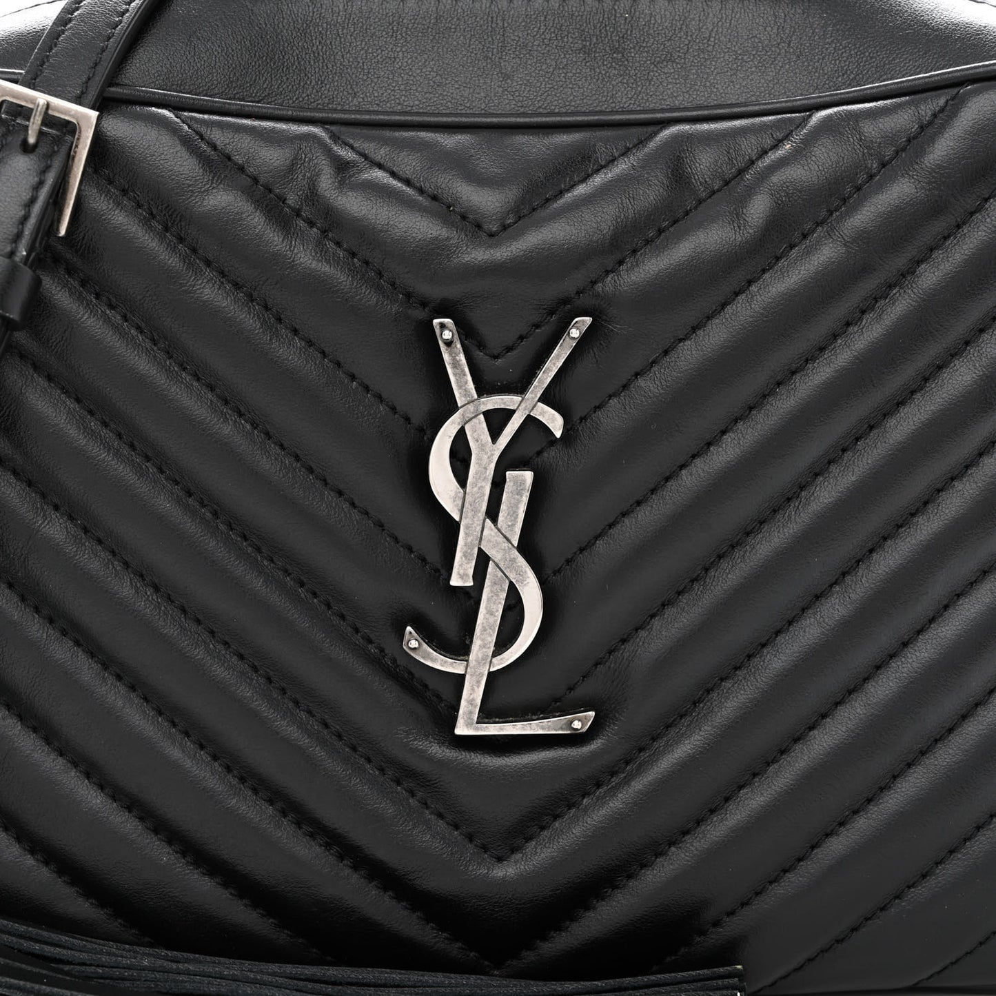 Calfskin Matelasse Monogram Lou Camera Bag Black