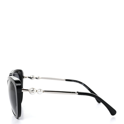 Chanel Acetate Polarized Butterfly Winter Pearl Sunglasses 5339-H-A Black 3 of 7
