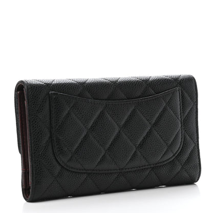 Chanel Caviar Quilted Large Flap Wallet Black 2 of 4