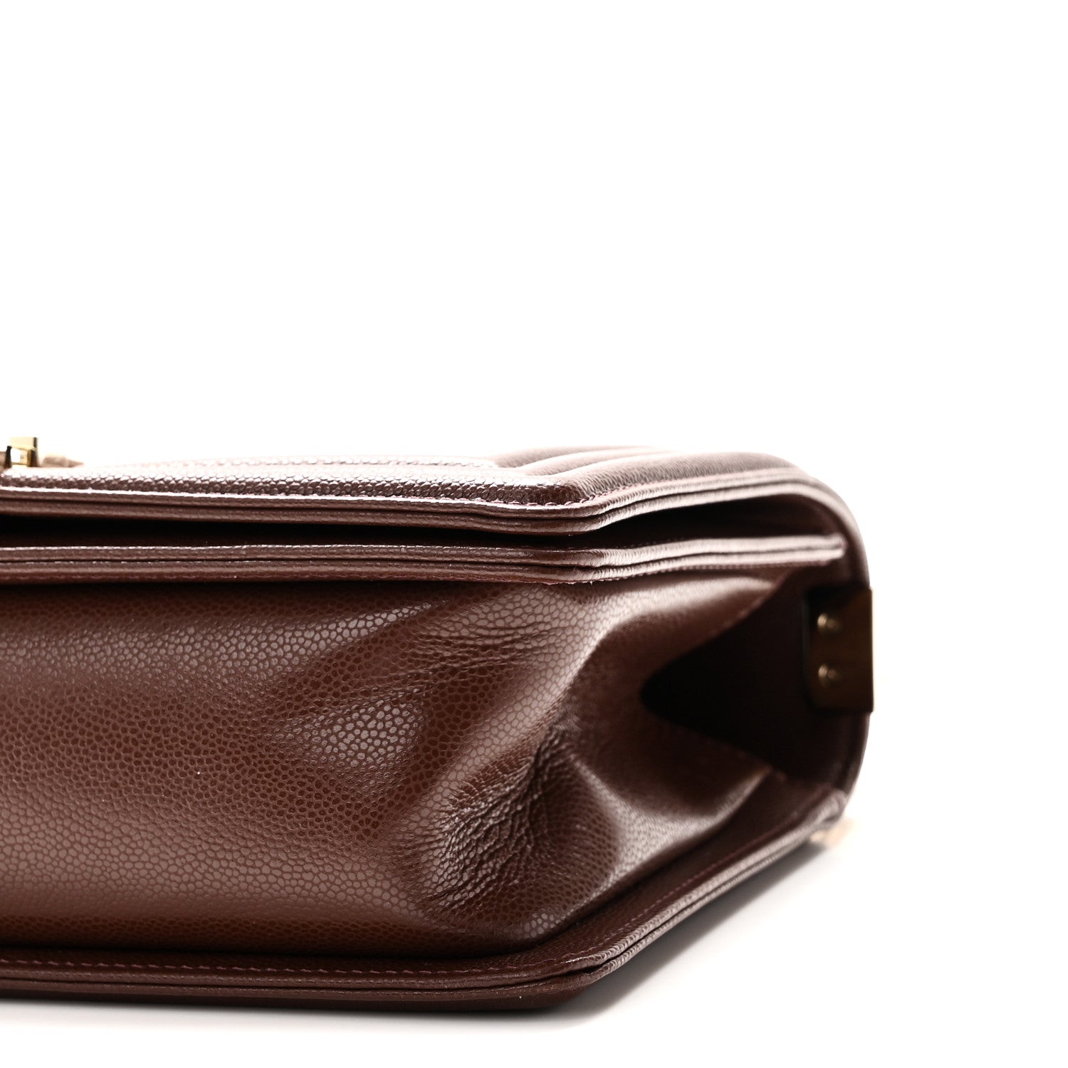 Chanel Caviar Quilted Medium Boy Flap Brown 10 of 11