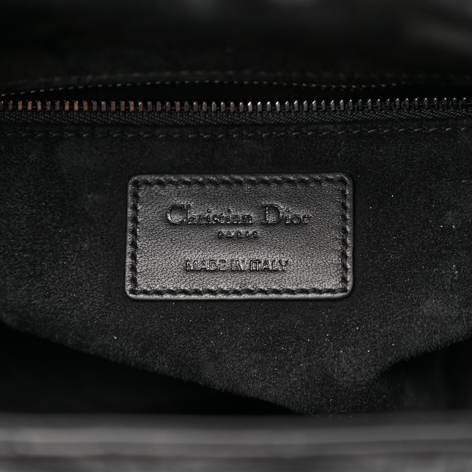 Christian Dior Lambskin Cannage Medium Lady Dior Black 6 of 12