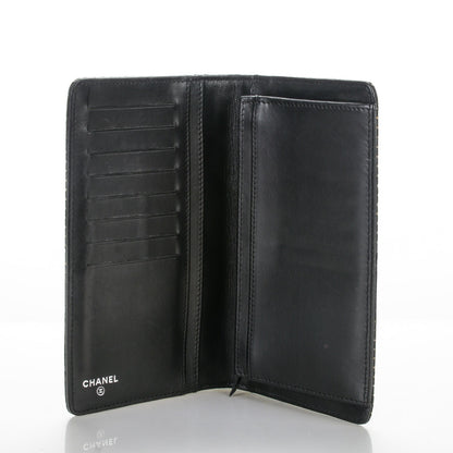Chanel Lambskin Perforated Yen Wallet Black 5 of 8