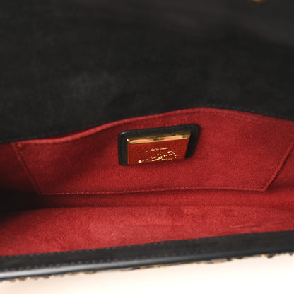 Christian Louboutin Snakeskin Riviera Clutch Gold 5 of 9