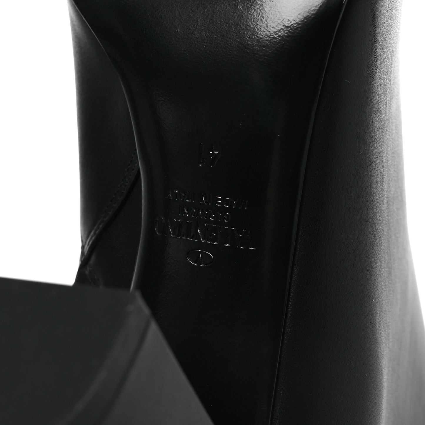 Calfskin Vlogo Knee High 85mm Boots 41 Black