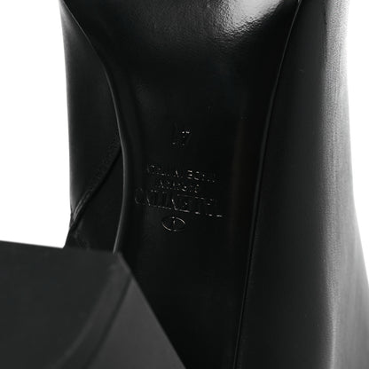 Valentino Garavani Calfskin Vlogo Knee High 85mm Boots 41 Black 8 of 13