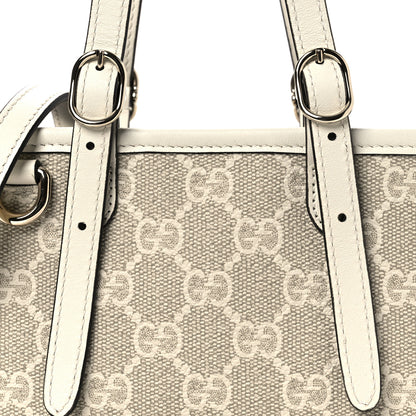 Gucci GG Supreme Monogram Emblem Mini Bag Beige Mystic White 8 of 10