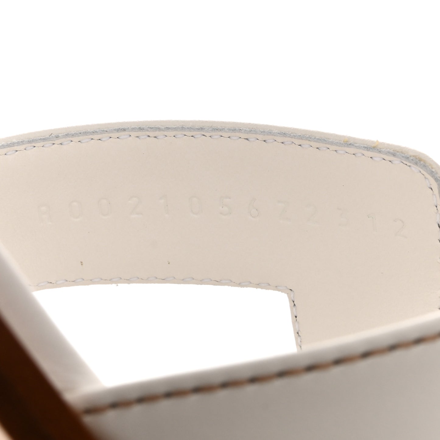 Box Calfskin Oran Sandals 38 White