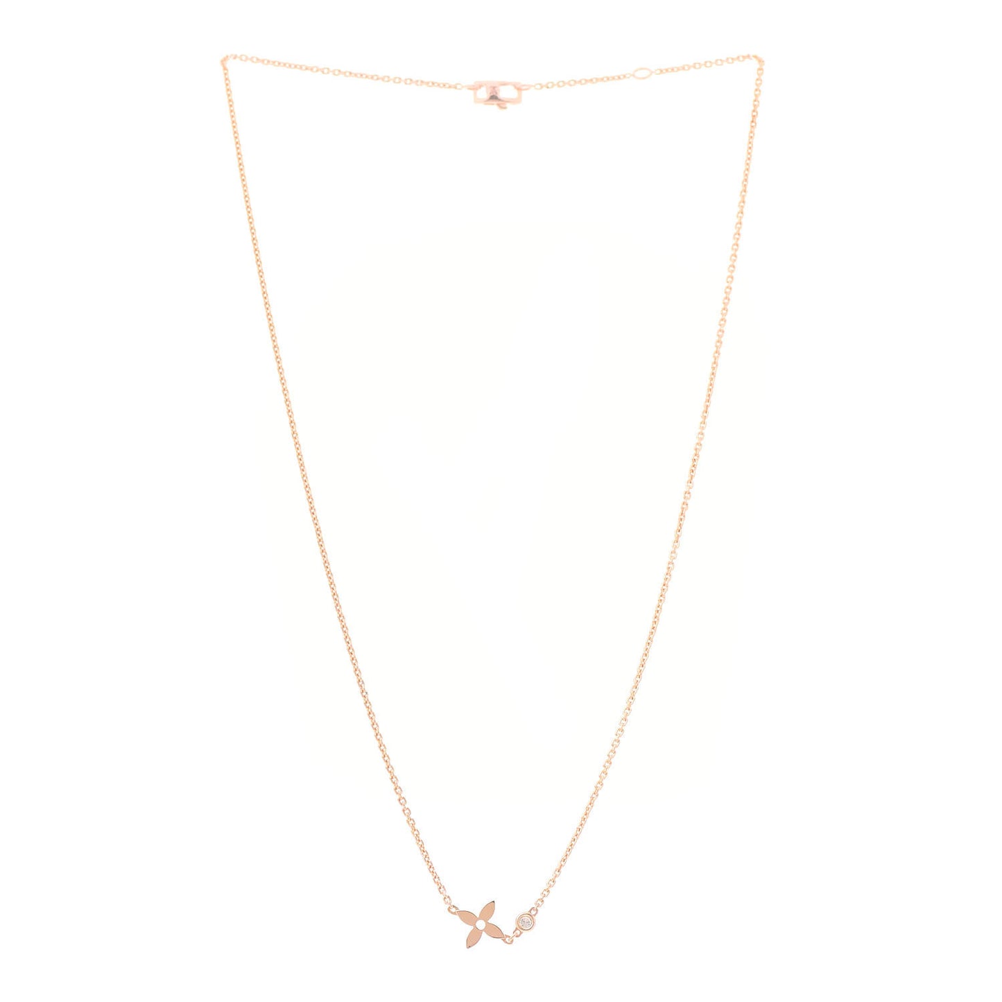 18K Pink Gold Diamond Idylle Blossom Pendant Necklace