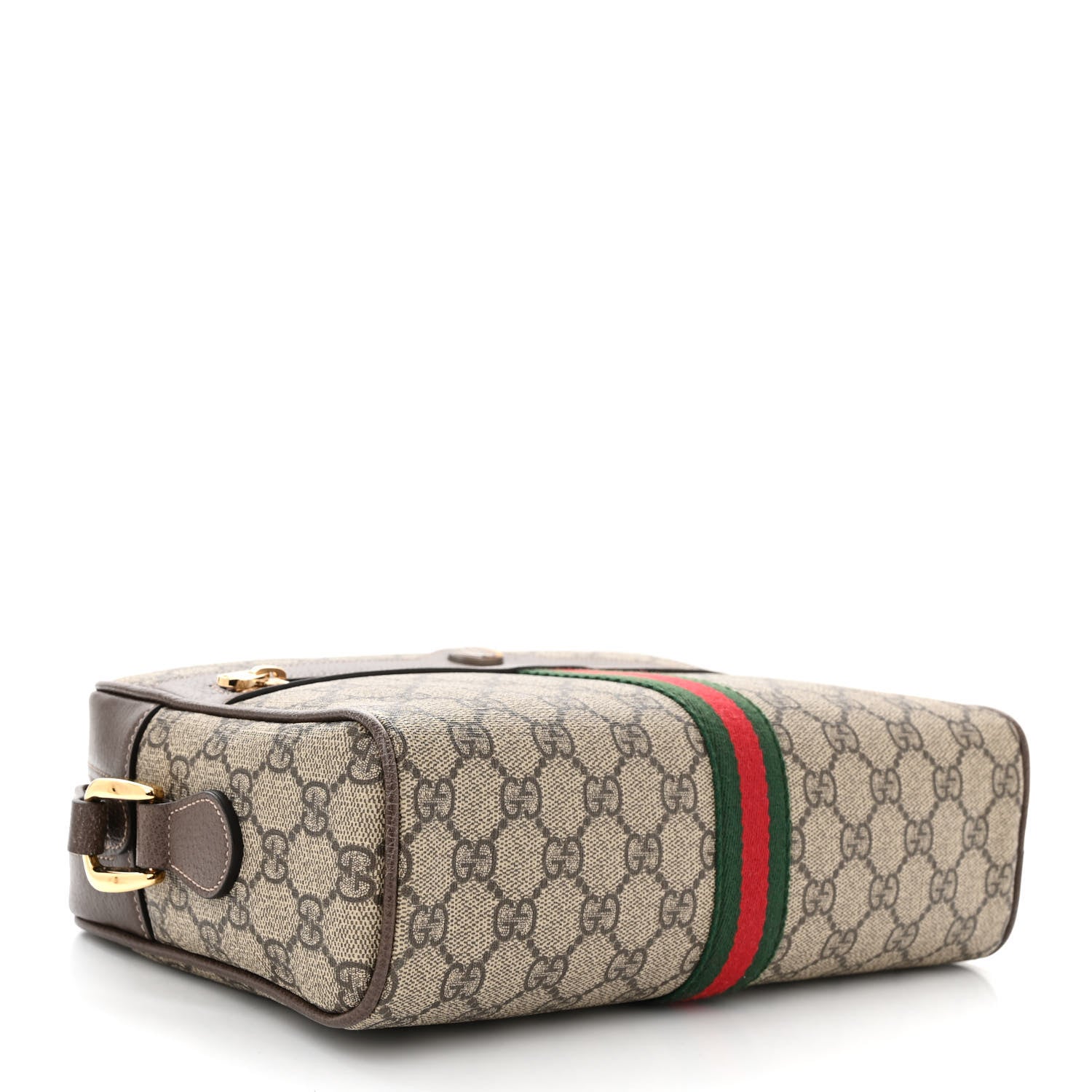 Gucci GG Supreme Monogram Web Small Ophidia Shoulder Bag Brown 4 of 10