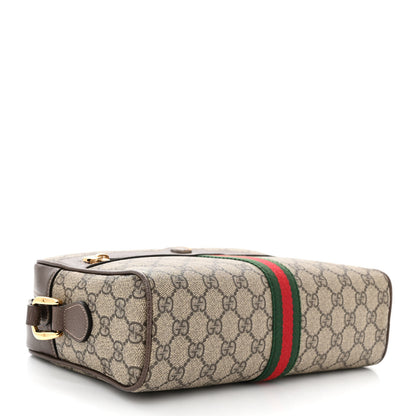 Gucci GG Supreme Monogram Web Small Ophidia Shoulder Bag Brown 4 of 10