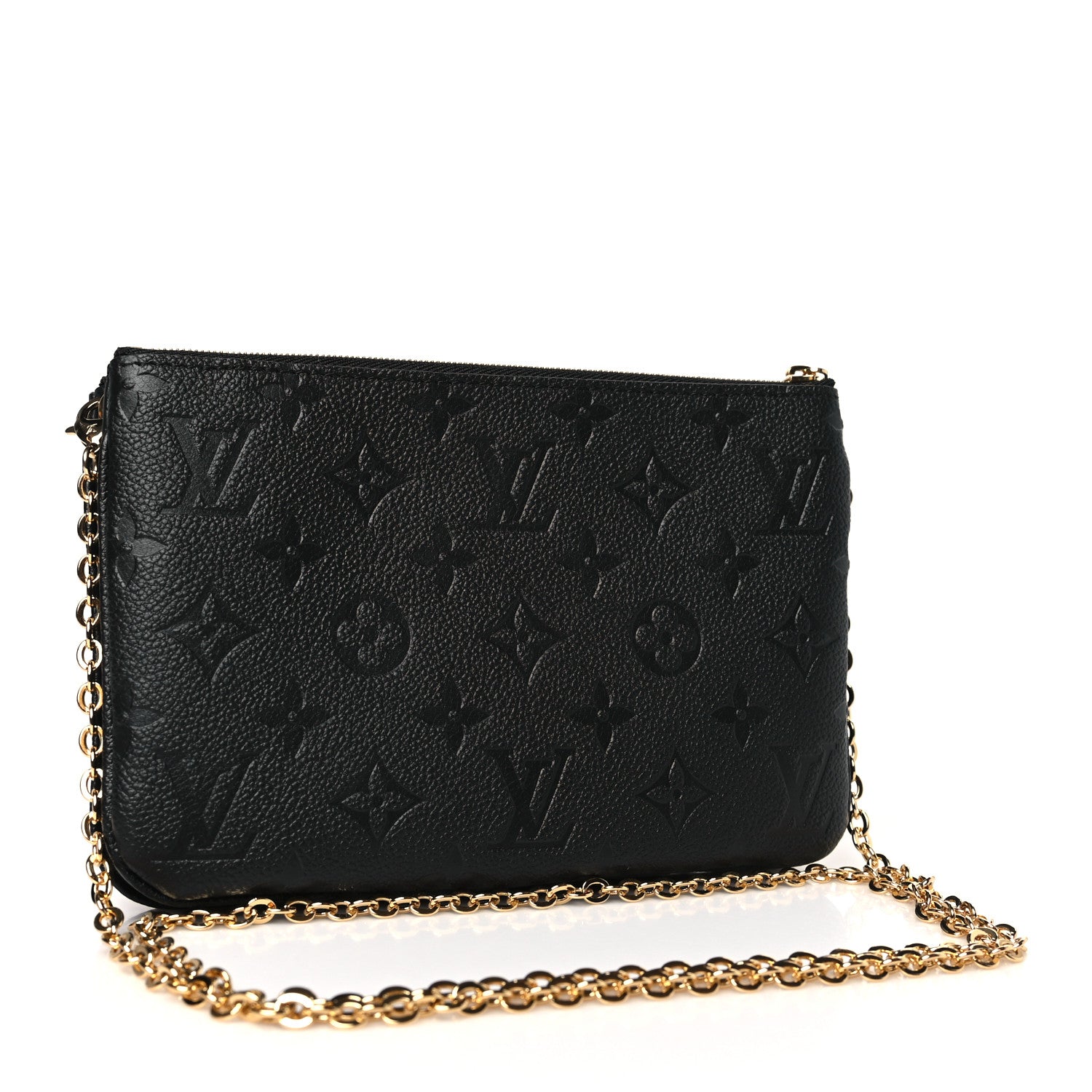 Louis Vuitton Empreinte Double Zip Pochette Black 3 of 9